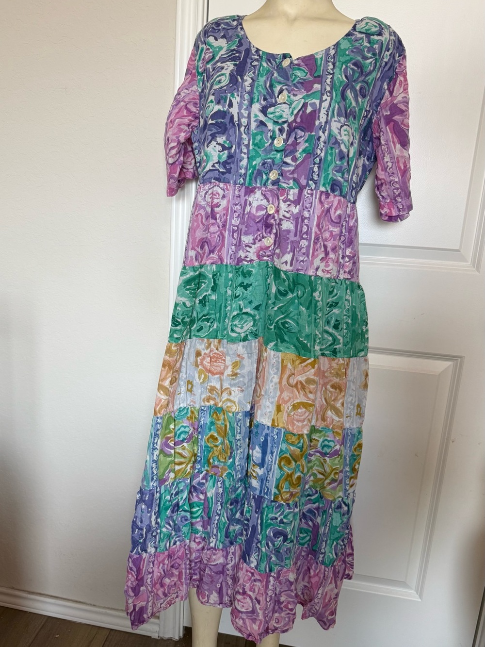 Draper’s & Damon’s Vintage Tiered 100% Cotton Voile Garden Dress
